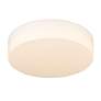 5_Toli 12" Wide Matte Black Flush Mount With Opal Glass more views