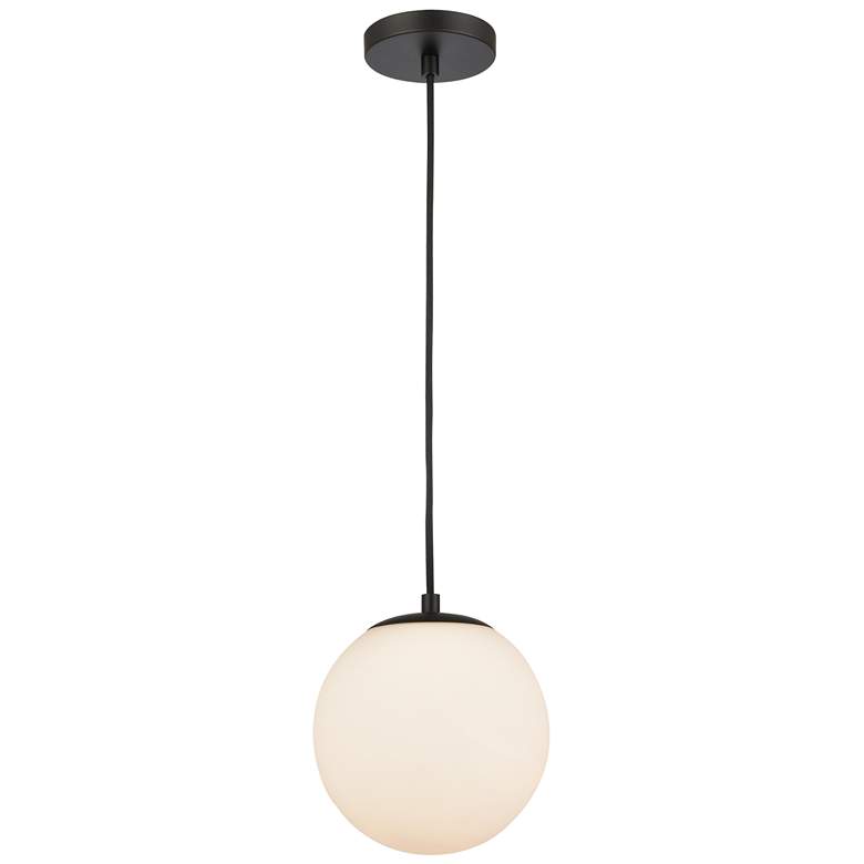 Image 1 Tolland 8" Wide Matte Black LED Mini Pendant
