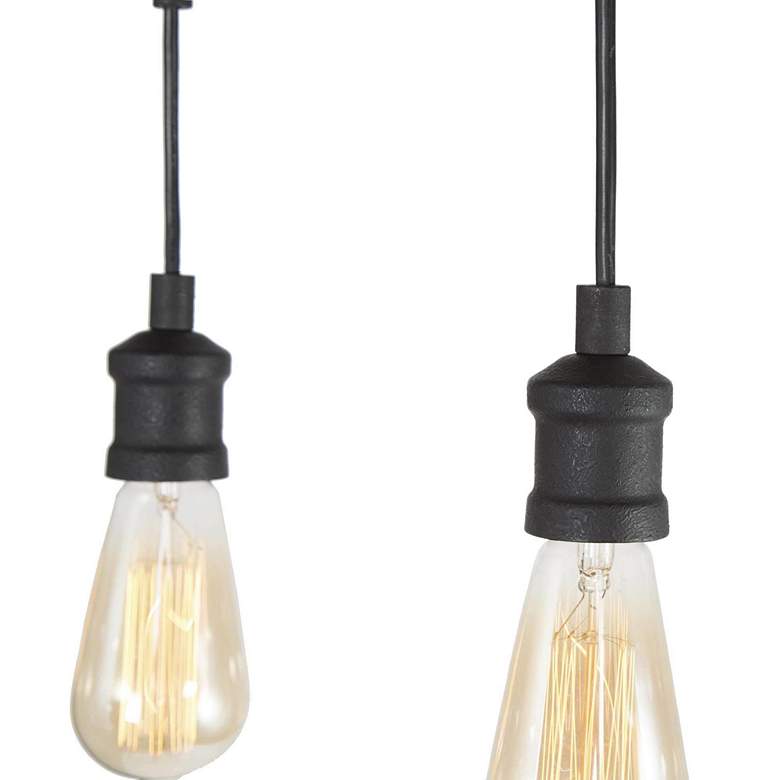 Image 3 Tolon 35 1/2"W Wood Grain Bronze 5-Light Island Chandelier more views