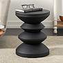 Tolusa 13 1/2" Wide Black Metal Hourglass Accent Table