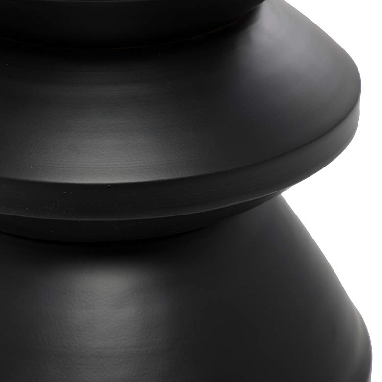 Image 5 Tolusa 13 1/2" Wide Black Metal Hourglass Accent Table more views