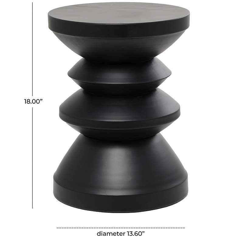 Image 7 Tolusa 13 1/2" Wide Black Metal Hourglass Accent Table more views
