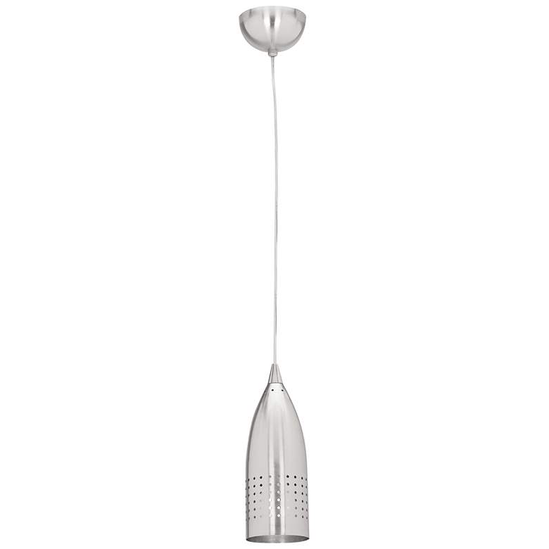 Image 2 Tomahawk 4 1/2" Wide Brushed Nickel Metal LED Mini Pendant