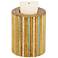 Tomak 4" High Shiny Gold Ceramic Pillar Candle Holder