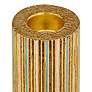 Tomak 5 3/4" High Shiny Gold Ceramic Pillar Candle Holder