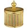 Tomak 8" High Shiny Gold Ceramic Decorative Jar with Lid