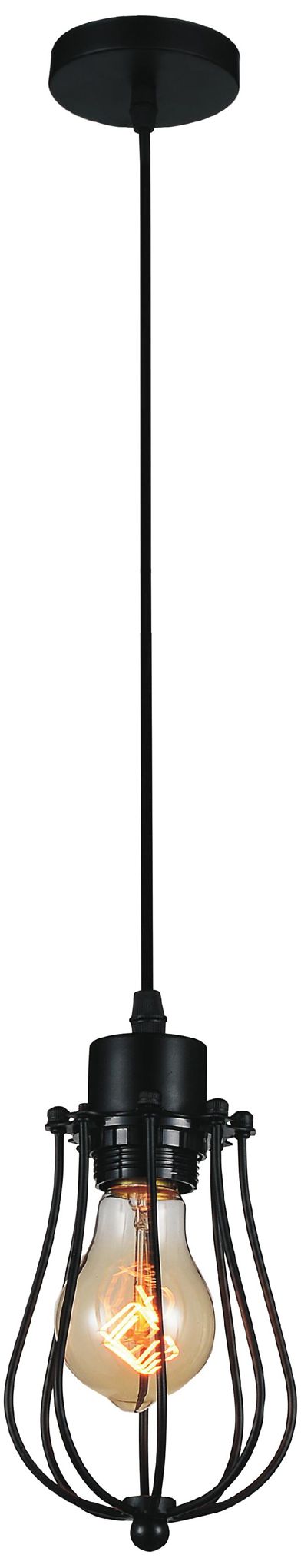 Tomaso 1 Light Black Down Mini Pendant