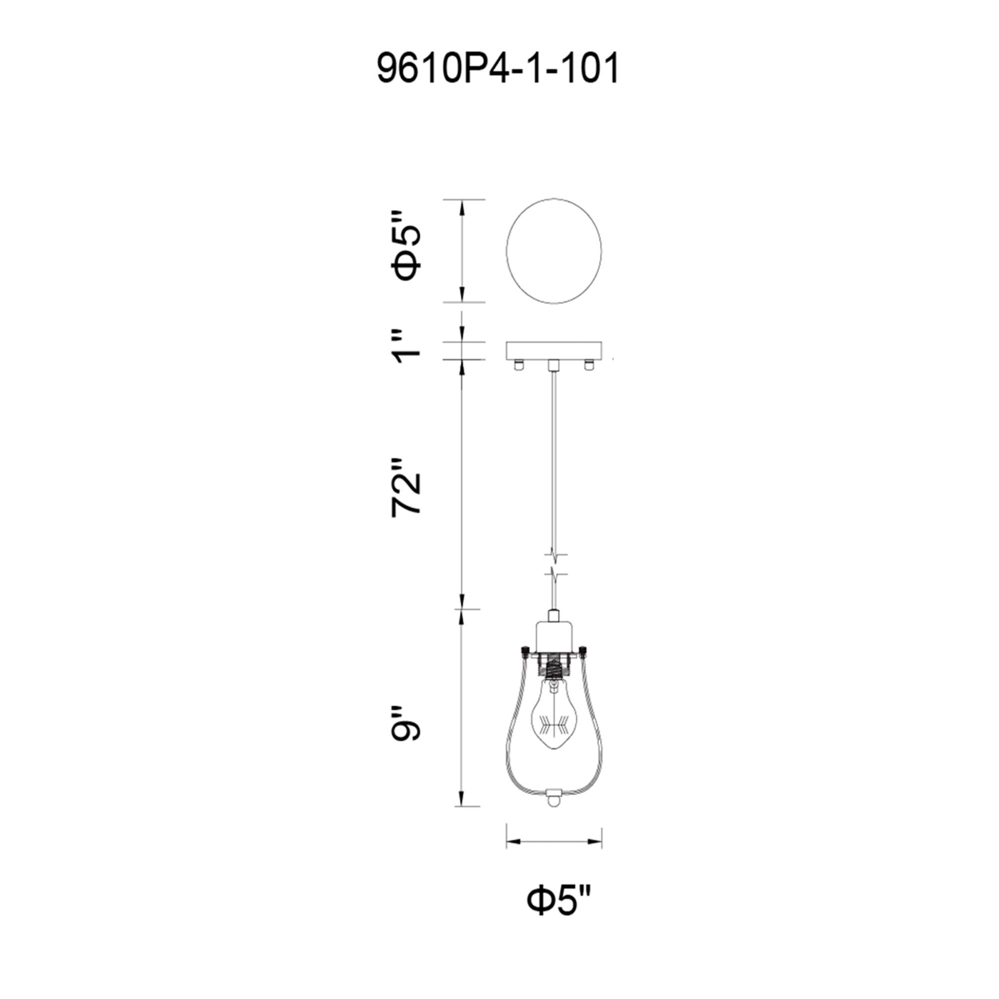 Image 2 Tomaso 1 Light Black Down Mini Pendant more views