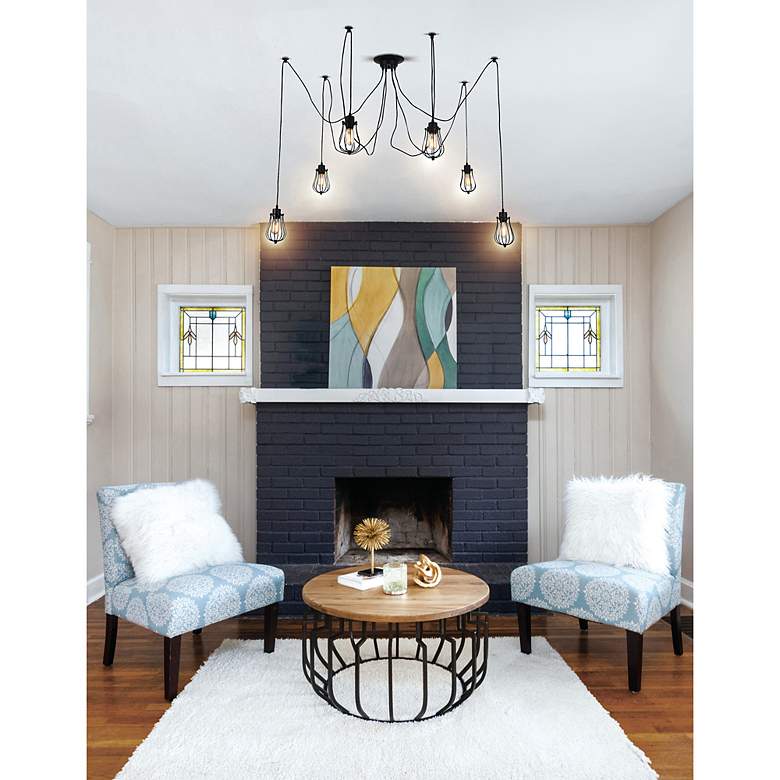 Image 4 Tomaso 28" Wide Black Multi-Light Pendant more views