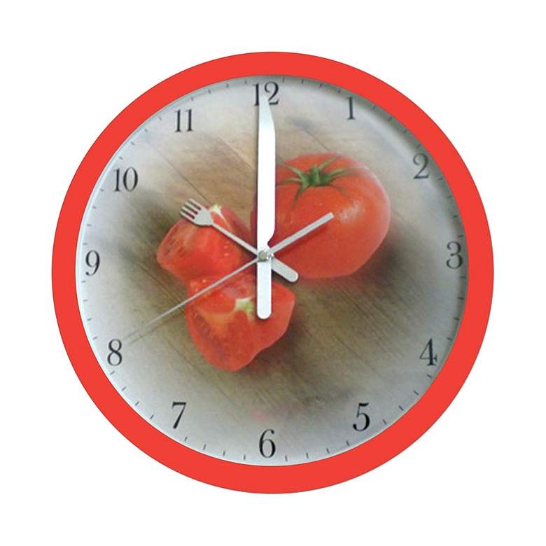 Image 1 Tomato 12 inch Wide Wall Clock