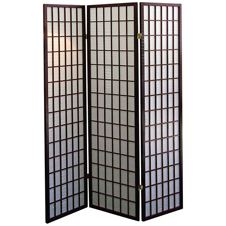 Image 1 Tomball 50" Wide Shoji Paper 3-Panel Room Screen Divider