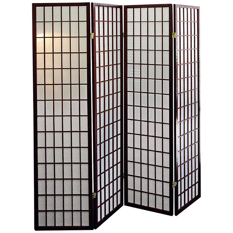 Image 1 Tomball 60 inch Wide Shoji Paper 4-Panel Room Divider