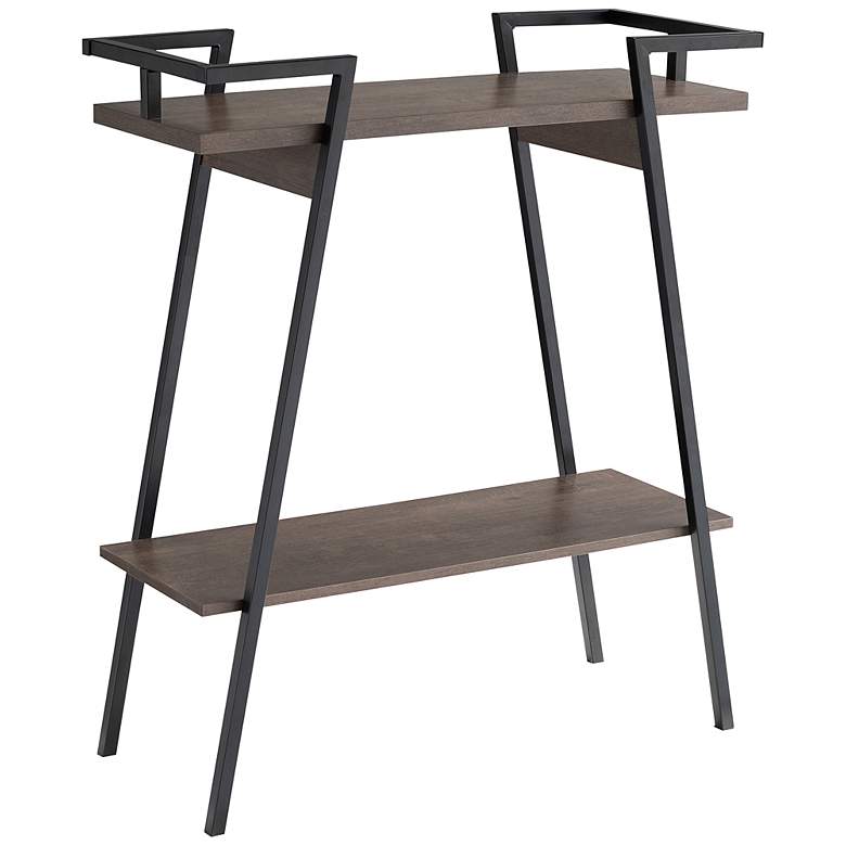 Image 2 Tomfaul 31 1/4" Wide Walnut Oak 1-Shelf Sofa Console Table