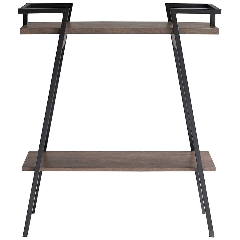 Image 4 Tomfaul 31 1/4" Wide Walnut Oak 1-Shelf Sofa Console Table more views
