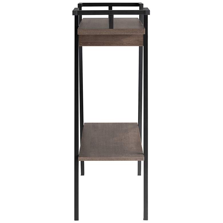 Image 5 Tomfaul 31 1/4" Wide Walnut Oak 1-Shelf Sofa Console Table more views