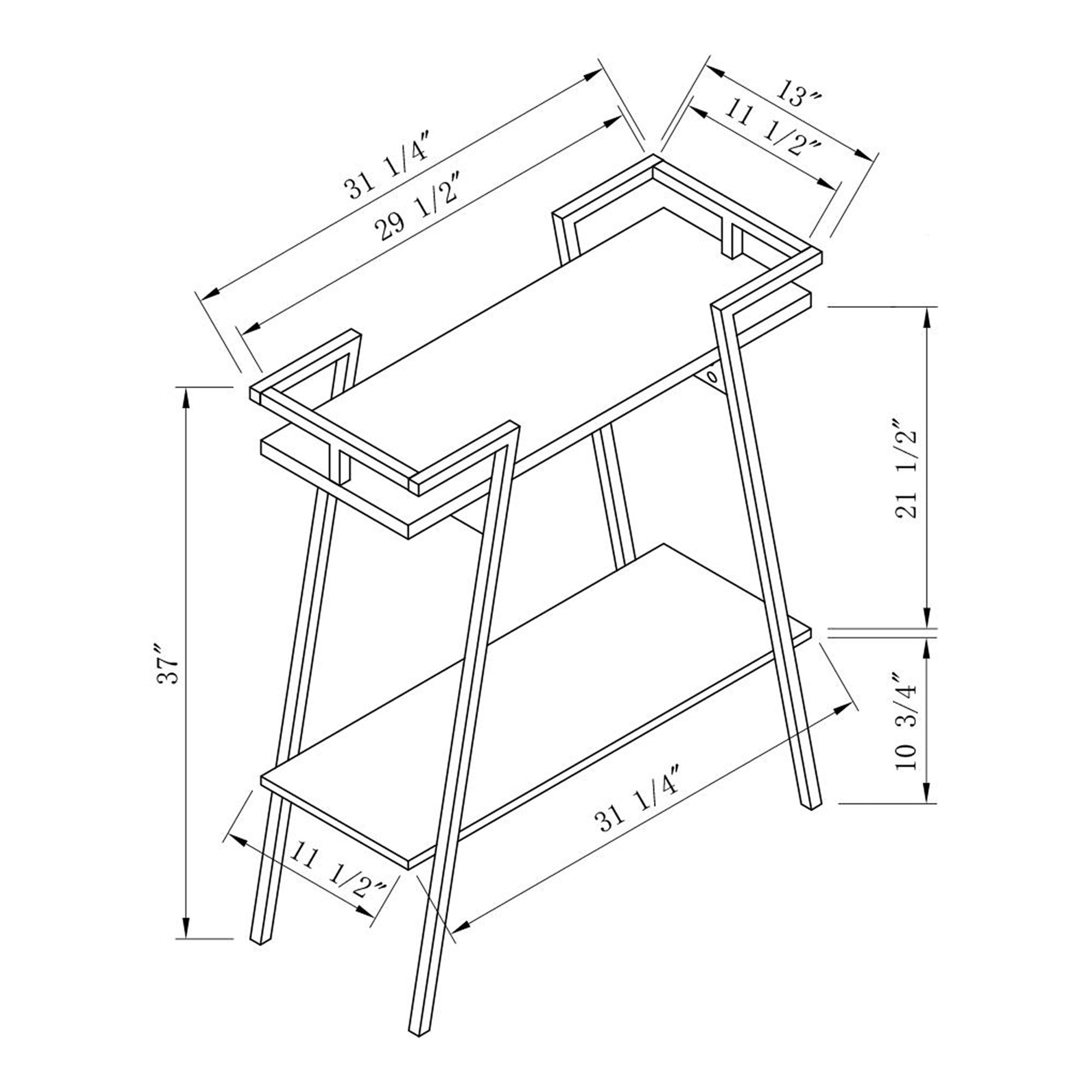 Tomfaul 31 1/4" Wide White Oak 1-Shelf Sofa Console Table
