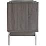 3_Tomfaul 60" Wide Distressed Gray Wood 4-Door TV Stand more views