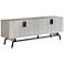 Tomfaul 60" Wide White Oak Wood 4-Door TV Stand