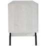 3_Tomfaul 60" Wide White Oak Wood 4-Door TV Stand more views