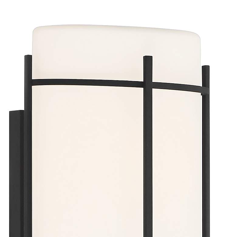 Image 2 Tomlin 12 3/4 inch High Black and White Glass Wall Light Set of 2 more views