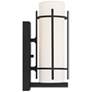 Tomlin 12 3/4" High Black and White Glass Wall Light Set of 2