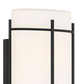 Image2 of Tomlin 12 3/4" High Black and White Glass Wall Light more views