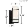 Tomlin 12 3/4" High Black and White Glass Wall Light