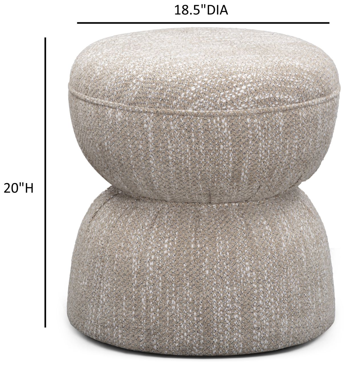 Image 4 Tomlin Beige Gaming Ruched Ottoman more views