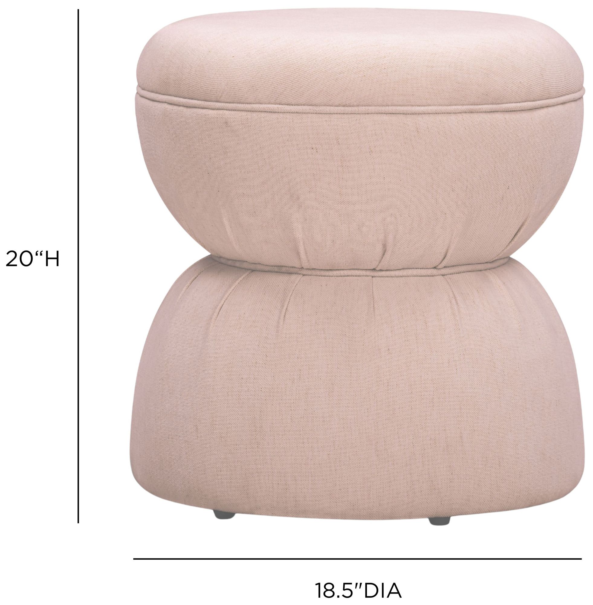 Image 5 Tomlin Light Pink Performance Chenille Game Ottoman more views