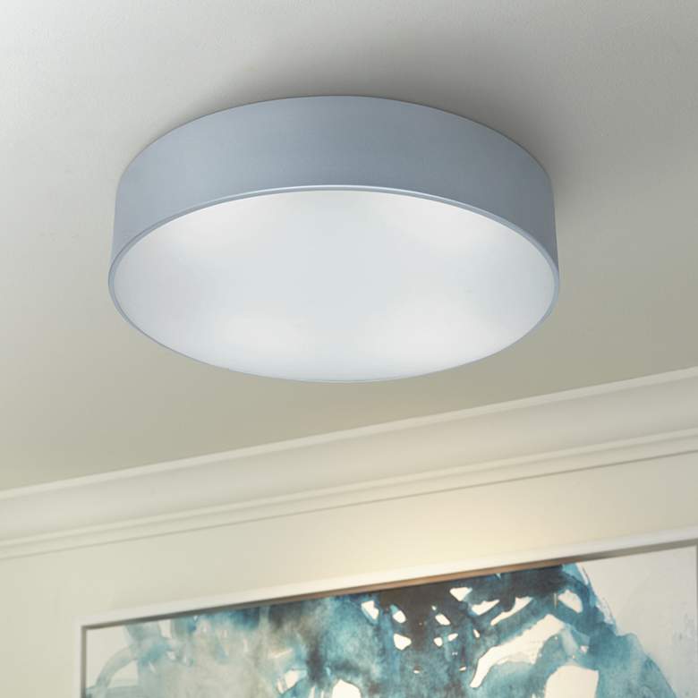 Image 1 TomTom 16 1/2" Wide Satin Frosted Glass LED Ceiling Light