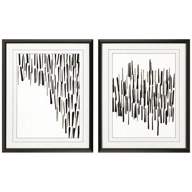 Image 2 Tonal 32 inch High 2-Piece Framed Giclee Wall Art Set