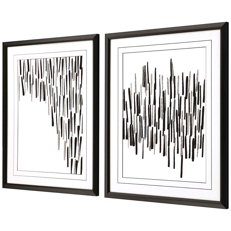 Image 5 Tonal 32" High 2-Piece Framed Giclee Wall Art Set more views