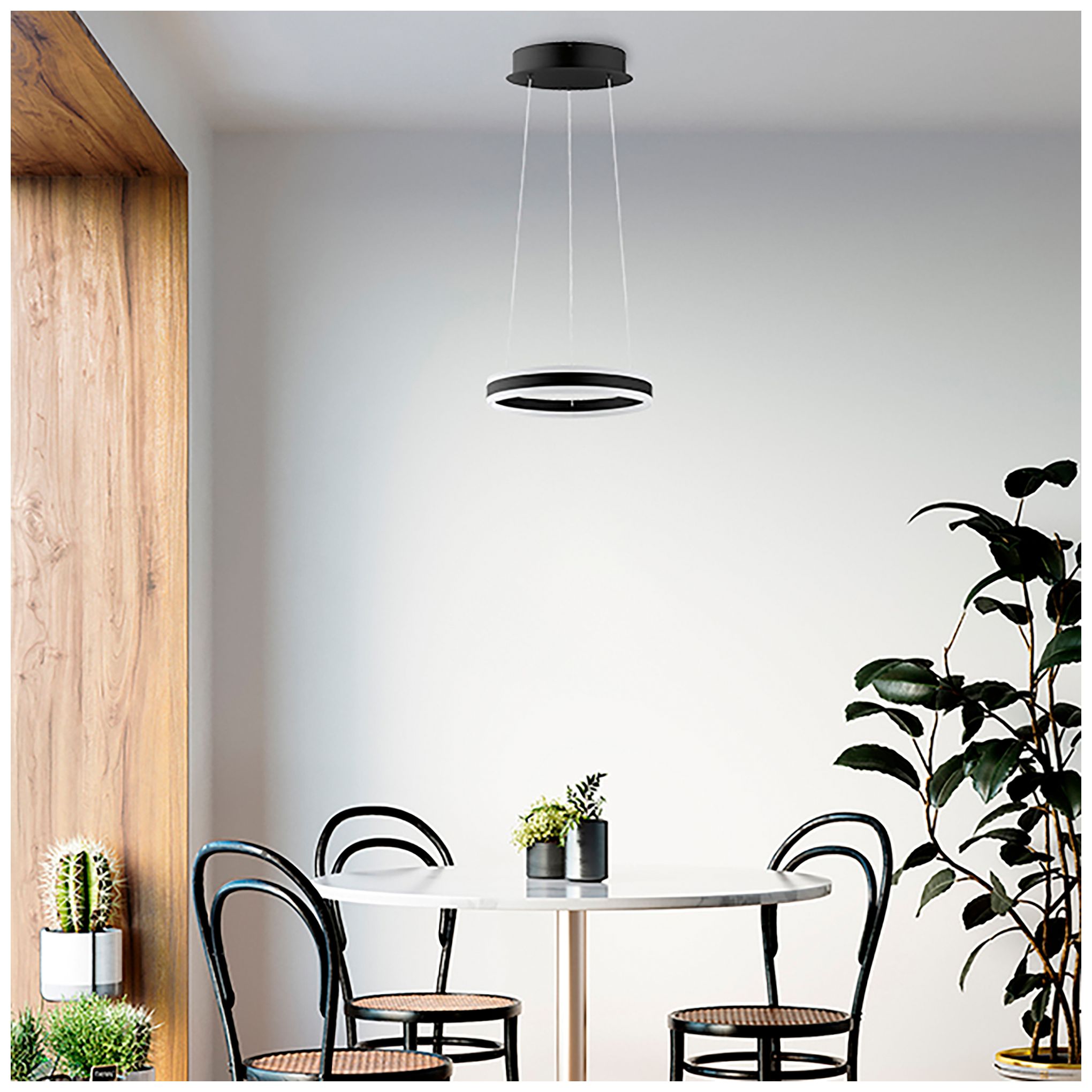 Image 4 Tonarella - 2-Light LED Single Pendant - Black and White Acrylic more views