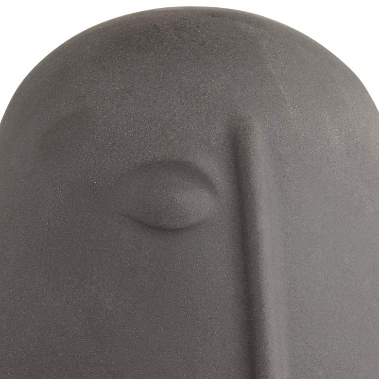 Image 3 Tonga 11" High Black Ceramic Head Figurine more views
