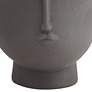 Tonga 11" High Black Ceramic Head Figurine