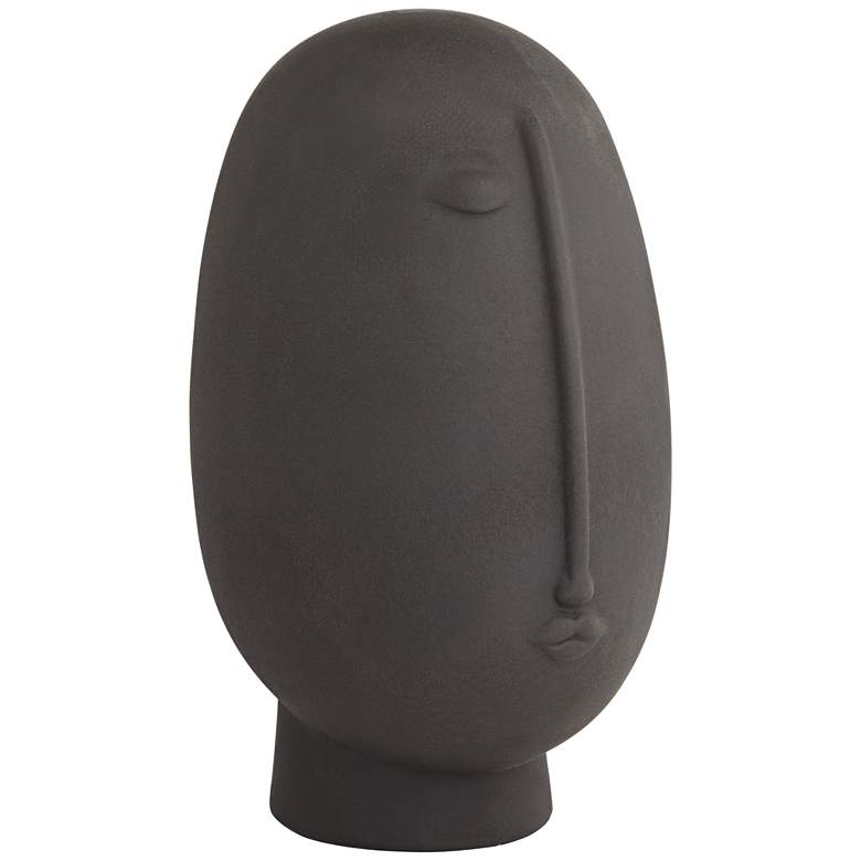 Image 5 Tonga 11 inch High Black Ceramic Head Figurine more views