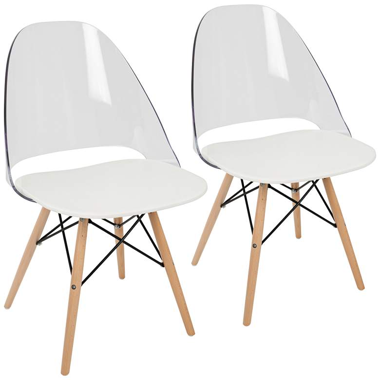 Image 1 Tonic Natural and White Dining Chair Set of 2