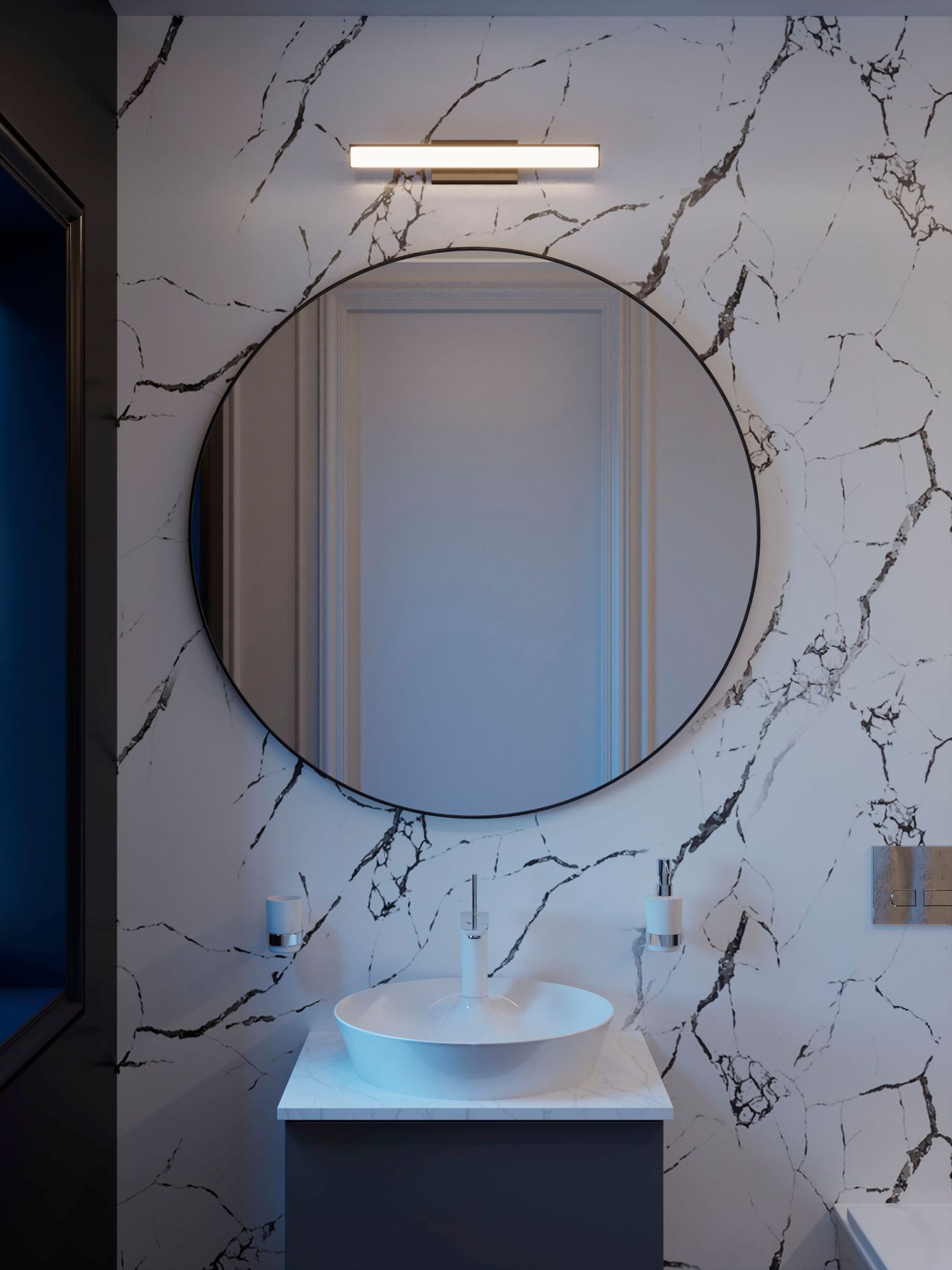 Image 4 Tonya 18" Wide Satin Nickel LED Vanity more views