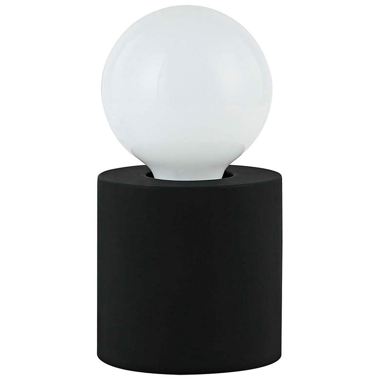 Image 1 Tonya 3 1/2" High Matte Black Concrete Accent Table Lamp