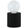 1_Tonya 3 1/2" High Matte Black Concrete Accent Table Lamp
