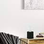 2_Tonya 3 1/2" High Matte Black Concrete Accent Table Lamp more views
