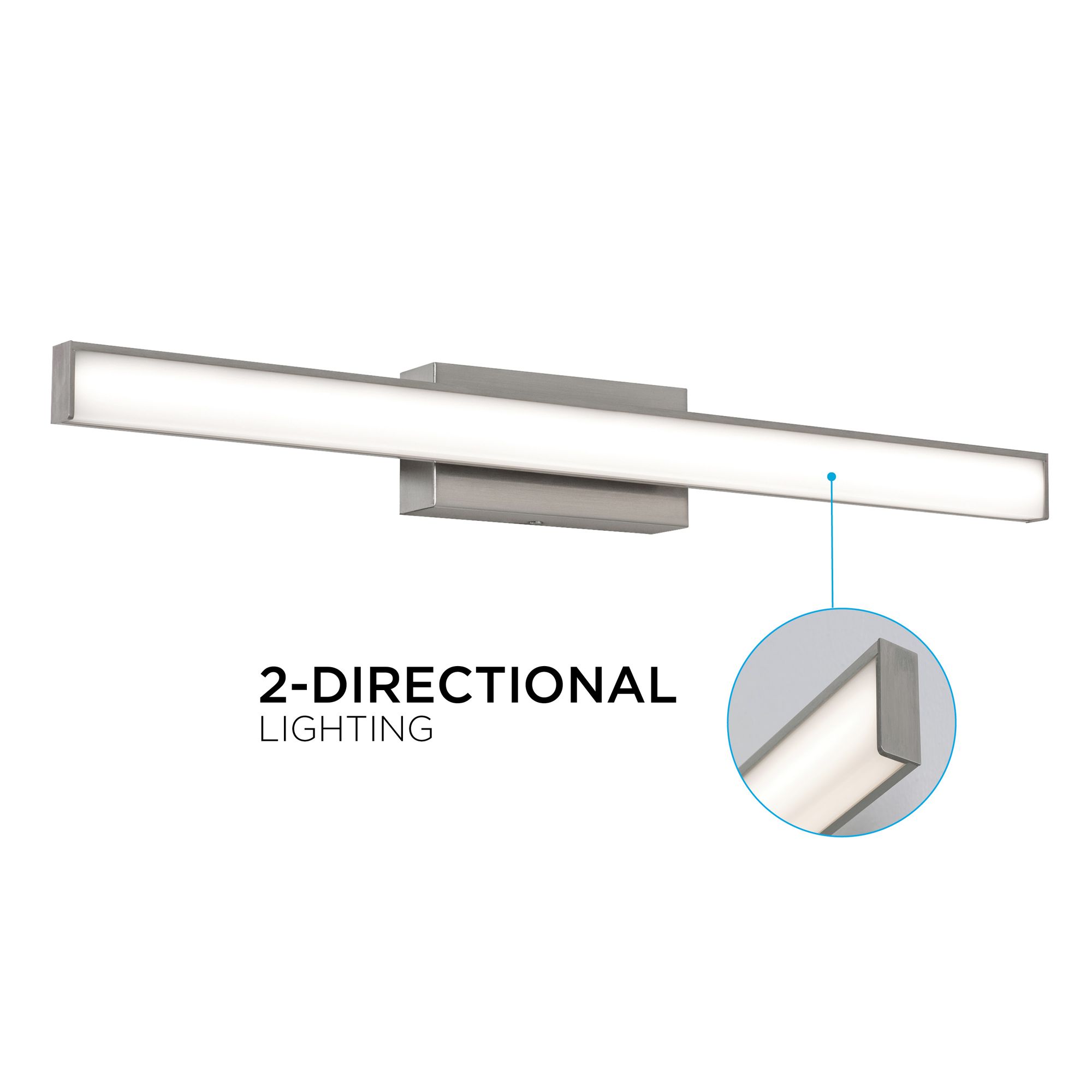 Image 5 Tonya 36" Wide Satin Nickel LED Vanity more views