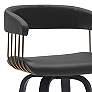 3_Topanga 26 1/4" Black Faux Leather Swivel Counter Stool more views