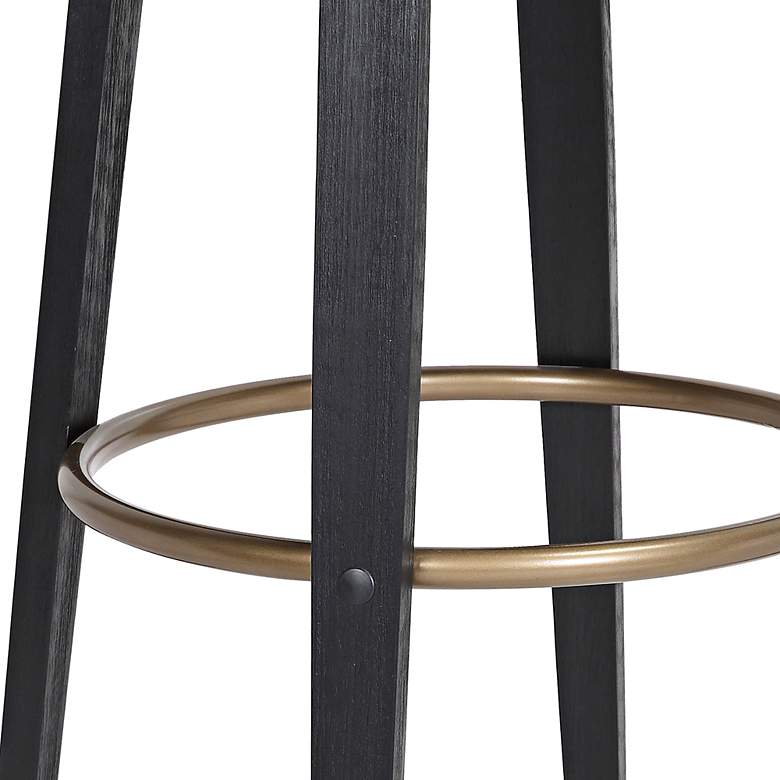 Image 4 Topanga 26 1/4" Black Faux Leather Swivel Counter Stool more views