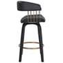 5_Topanga 26 1/4" Black Faux Leather Swivel Counter Stool more views