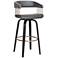 Topanga 30 1/2" Gray Faux Leather Swivel Bar Stool