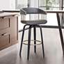 1_Topanga 30 1/2" Gray Faux Leather Swivel Bar Stool