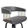 4_Topanga 30 1/2" Gray Faux Leather Swivel Bar Stool more views