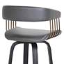 5_Topanga 30 1/2" Gray Faux Leather Swivel Bar Stool more views