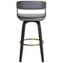 7_Topanga 30 1/2" Gray Faux Leather Swivel Bar Stool more views